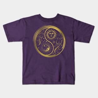 Yin Yang Sun and Moon Kids T-Shirt